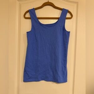 Lands' End blue square neck tank top​​​​